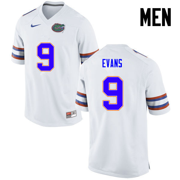 Men Florida Gators #9 Josh Evans College Football Jerseys-White
